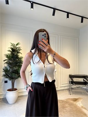 Beyaz Bolero İkili Takım