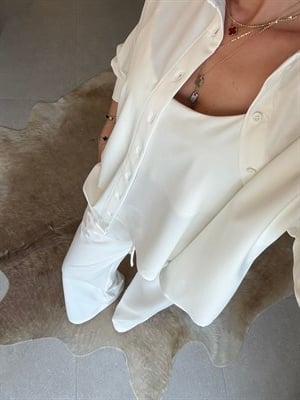 Beyaz Örme Modal Üçlü Takım 