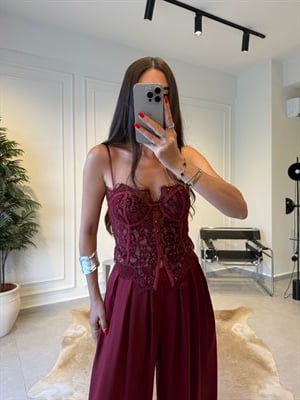 Bordo Dantelli Korse