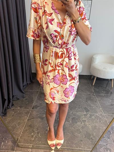 Çiçek Desenli Mini Elbise