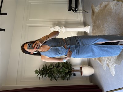 Denim Bluz Etek Takım 