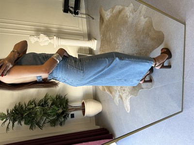 Denim Bluz Etek Takım 