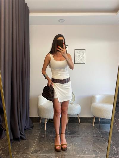 Drapeli Şort Etekli Elbise Beyaz