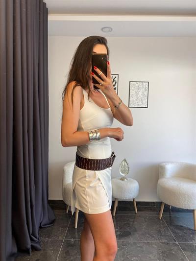 Drapeli Şort Etekli Elbise Beyaz