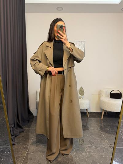 HAKİ APOLETLİ TRENÇKOT(ÖN SİPARİŞ KARGO ÇIKIŞI 21 NİSAN )