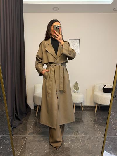 HAKİ APOLETLİ TRENÇKOT(ÖN SİPARİŞ KARGO ÇIKIŞI 21 NİSAN )