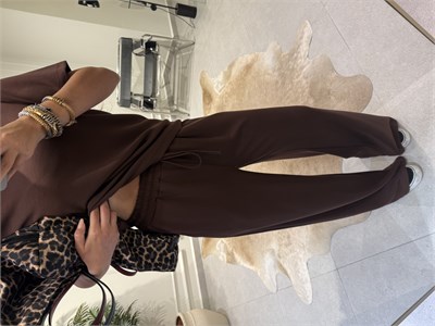 Kahve Bandana Aksesuarlı İkili Takım