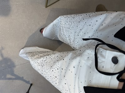 Kırık Beyaz Taşlı Jean 