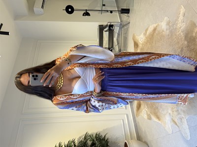 Mor Desenli Kimono