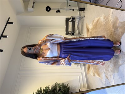 Mor Desenli Kimono