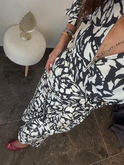 Orj Mrk Desenli Anvelop Elbise