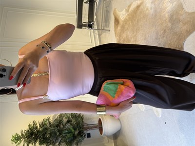 Pembe Salyangoz Aksesuarlı Bodysuit