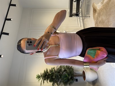 Pembe Salyangoz Aksesuarlı Bodysuit