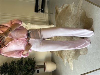 Pembe Straıght Denim Pantolon
