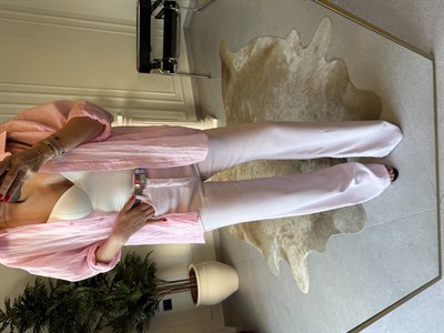 Pembe Straıght Denim Pantolon