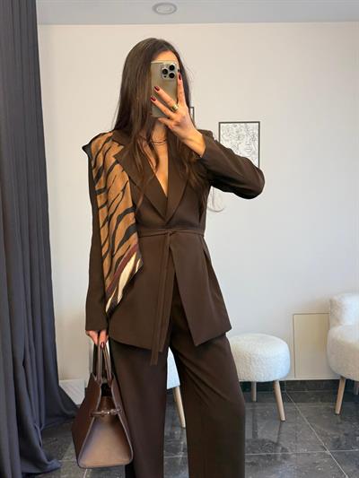 Premium Kalite Acı Kahve Ceket Pantolon Takımı