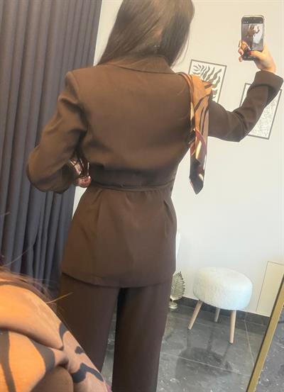 Premium Kalite Acı Kahve Ceket Pantolon Takımı