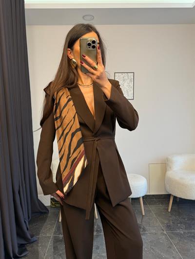 Premium Kalite Acı Kahve Ceket Pantolon Takımı
