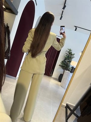 Premium Kalite Çağla Yeşili Ceket Pantolon Takımı