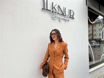 Premium Kalite Kiremit Rengi Ceket Pantolon Takımı