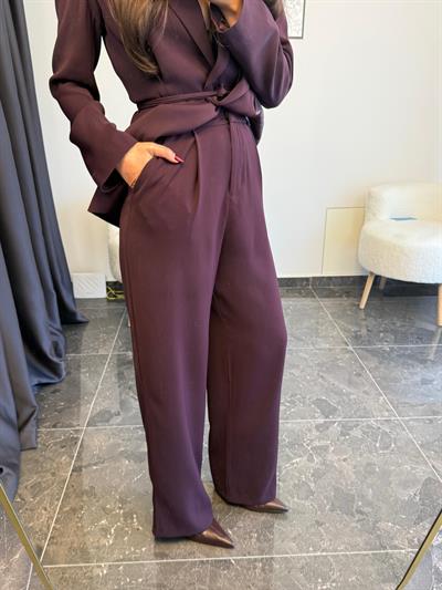 Premium Kalite Mürdüm Ceket Pantolon Takım