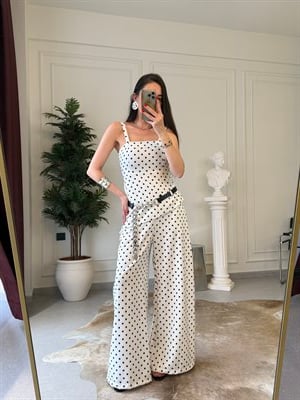 Puantiye Desenli Takım