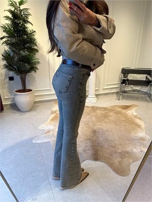 Retro Dikiş Detaylı Püsküllü Paça İspanyol Pantolon