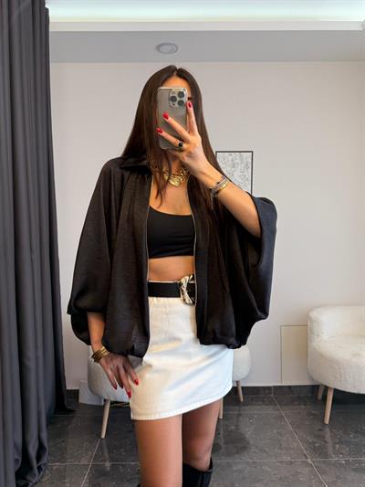 siyah bomber ceket 