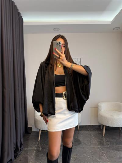 siyah bomber ceket 