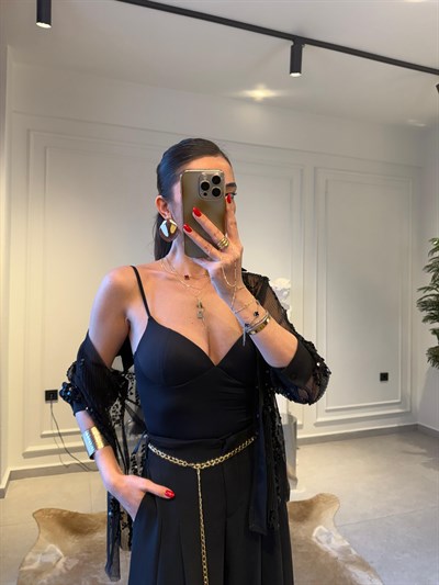 Siyah Gloplu Büstiyer (ön sipariş kargo cıkış 15nisan )