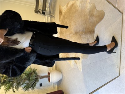 Siyah İthal En Boy Likralı Skinny Jean 