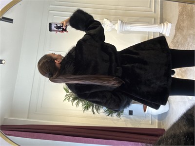 Siyah İthal Peluş Kürk