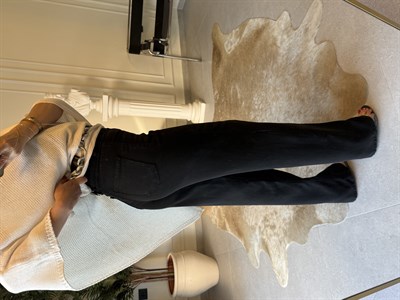 Siyah Straight Denim Pantolon 