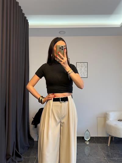 TAŞ RENK PALAZZO PANTOLON(ön sipariş ürünüdür tahmını cıkıs 23 şubat )