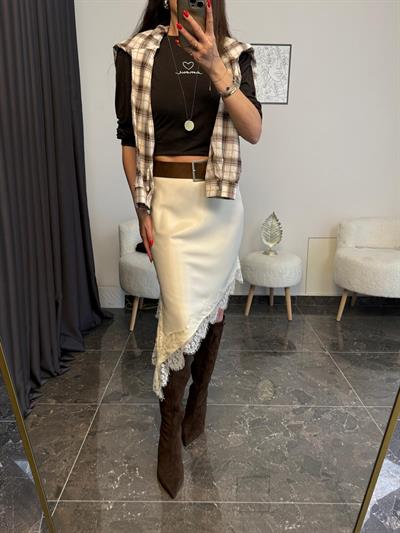 Taşlı Ekose Desen Gomlek 