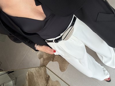 Tek Pile Detaylı Palazzo Pantolon 