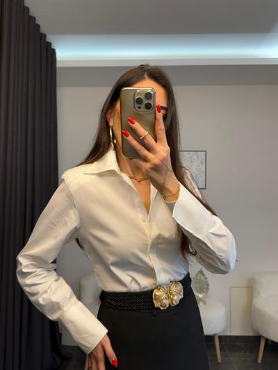 Vatkalı Omzu Dikişli Slim Fit Gömlek 