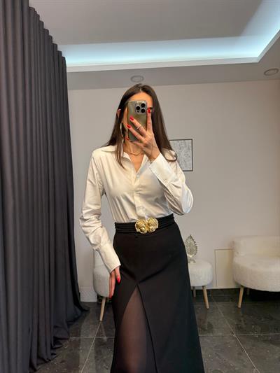 Vatkalı Omzu Dikişli Slim Fit Gömlek 