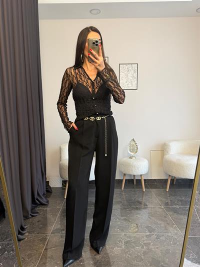 Yüksek Bel Palazzo Pantolon 