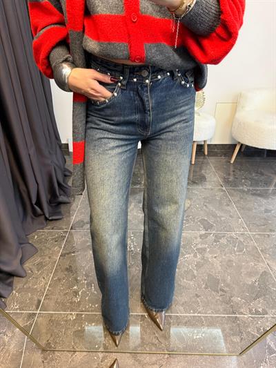 Zımba Detaylı Palazzo Jean