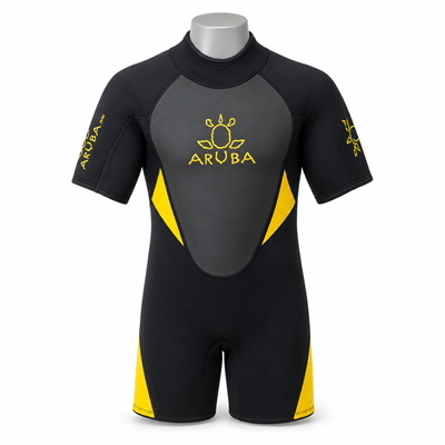 Aruba 3 Mm Shorty Bay Dalış Elbisesi Sarı