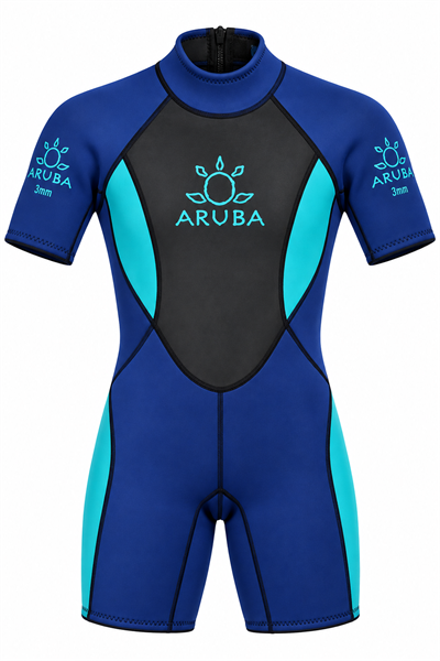 Aruba 3mm Shorty Mavi Bayan Dalış Elbisesi