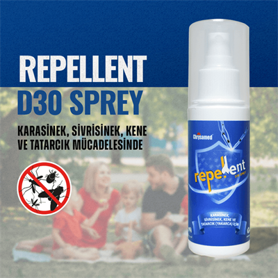 Chrysamed Repellent D30 Sinek ve Kene Kovucu Vücut Spreyi 100 ml