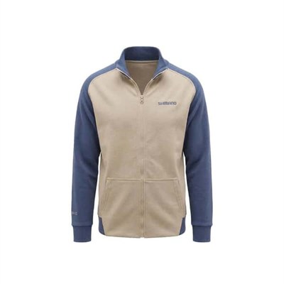 Shimano Wear Beige/Indigo Zipper Polar Sweatshirt