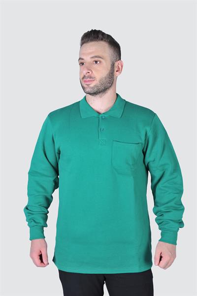 20-10 2İP REJENERE YEŞİL POLO YAKA SWEATHIRT