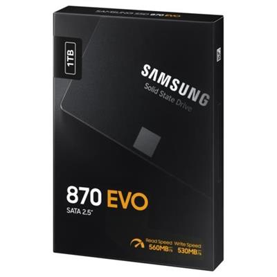 Samsung 870 EVO 1TB SSD Disk MZ-77E1T0BW  560 - 530 MB/s, 2.5
