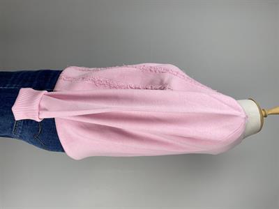 Püskül Detaylı Pembe Düz Triko