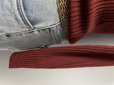 Triko sim detaylı bluz