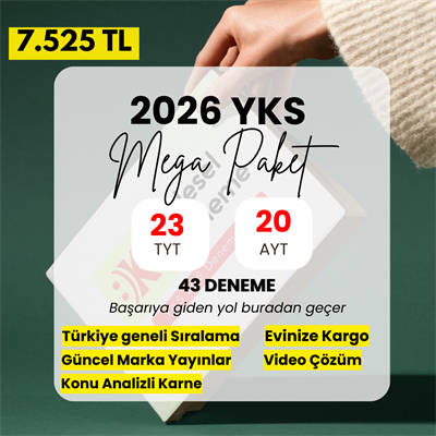 YKS 2026 MEGA PAKET (43 Deneme)