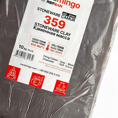 359 Gri-Siyah Stoneware Çamur Vakumlu
